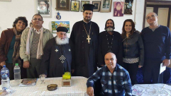  بالصور: وفد من الكنيسة الأرثوذكسية بيافا في زيارة للكنيسة القبطية في المدينة 